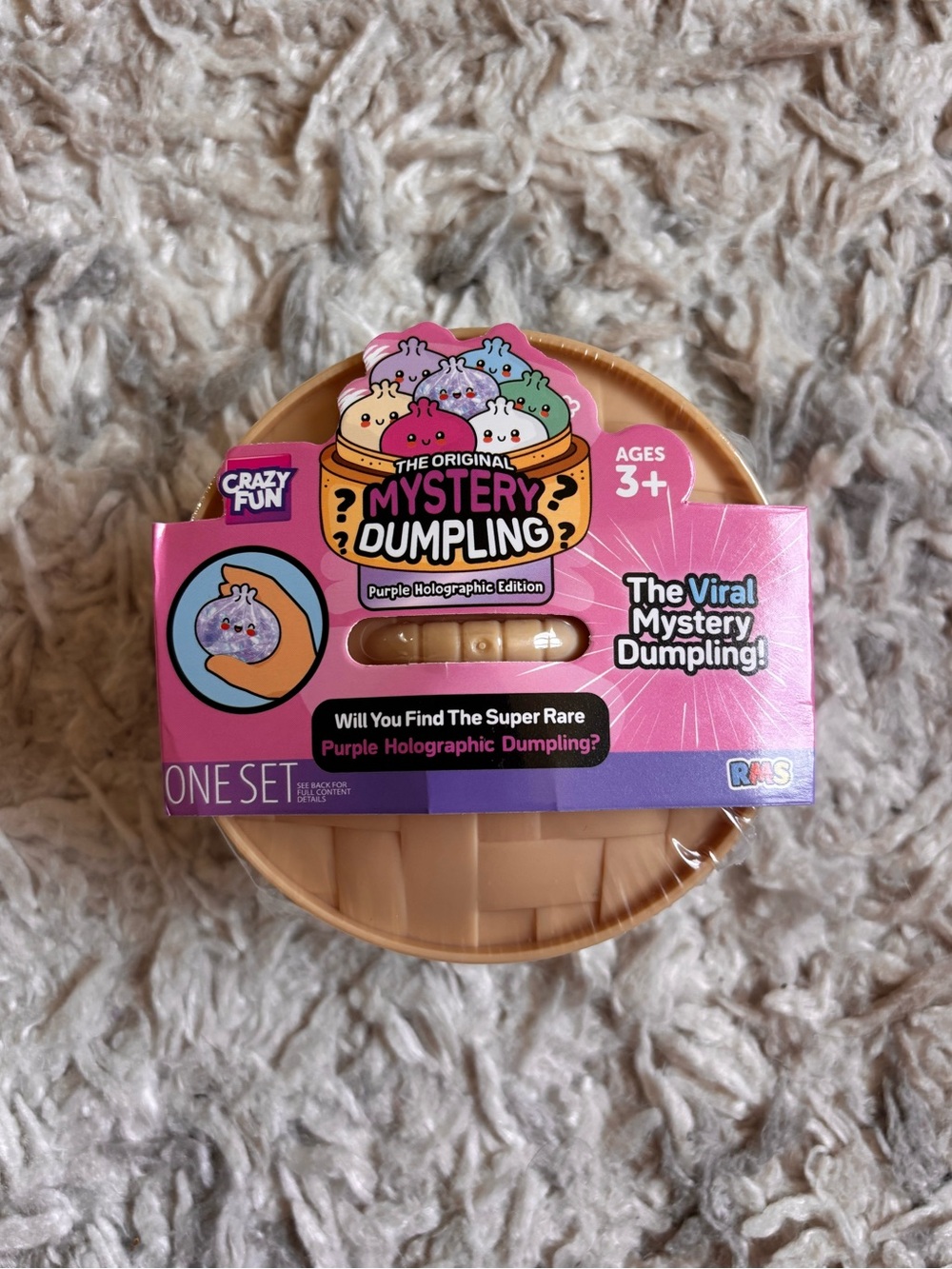 RMS Crazy Fun Original Mystery Dumpling Purple Holographic Edition Squishy Toy